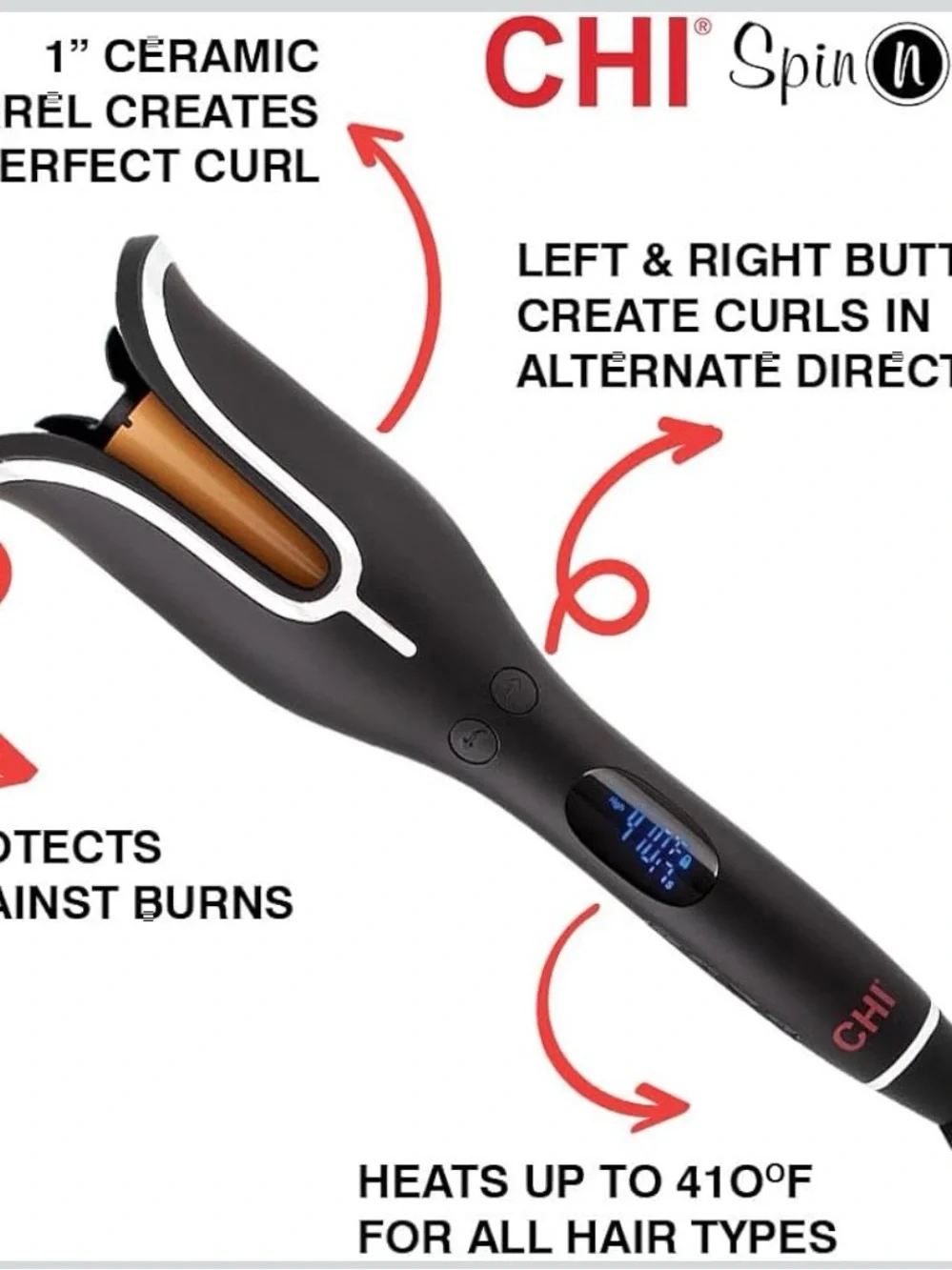 CHI Spin N Curl 1” Ceramic Rotating Curling Iron